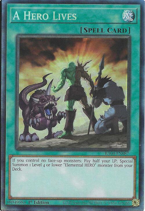 A Hero Lives [RA04-EN087] Prismatic Collector's Rare | Rock City Comics