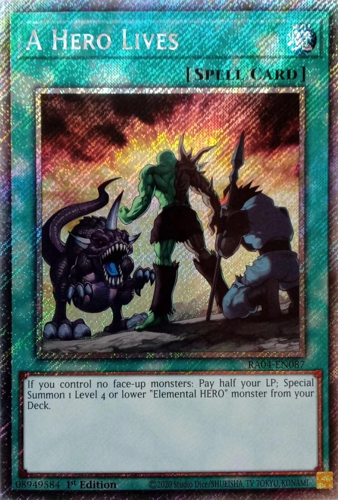 A Hero Lives [RA04-EN087] Platinum Secret Rare | Rock City Comics