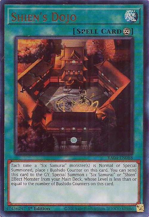 Shien's Dojo [RA04-EN088] Ultra Rare | Rock City Comics
