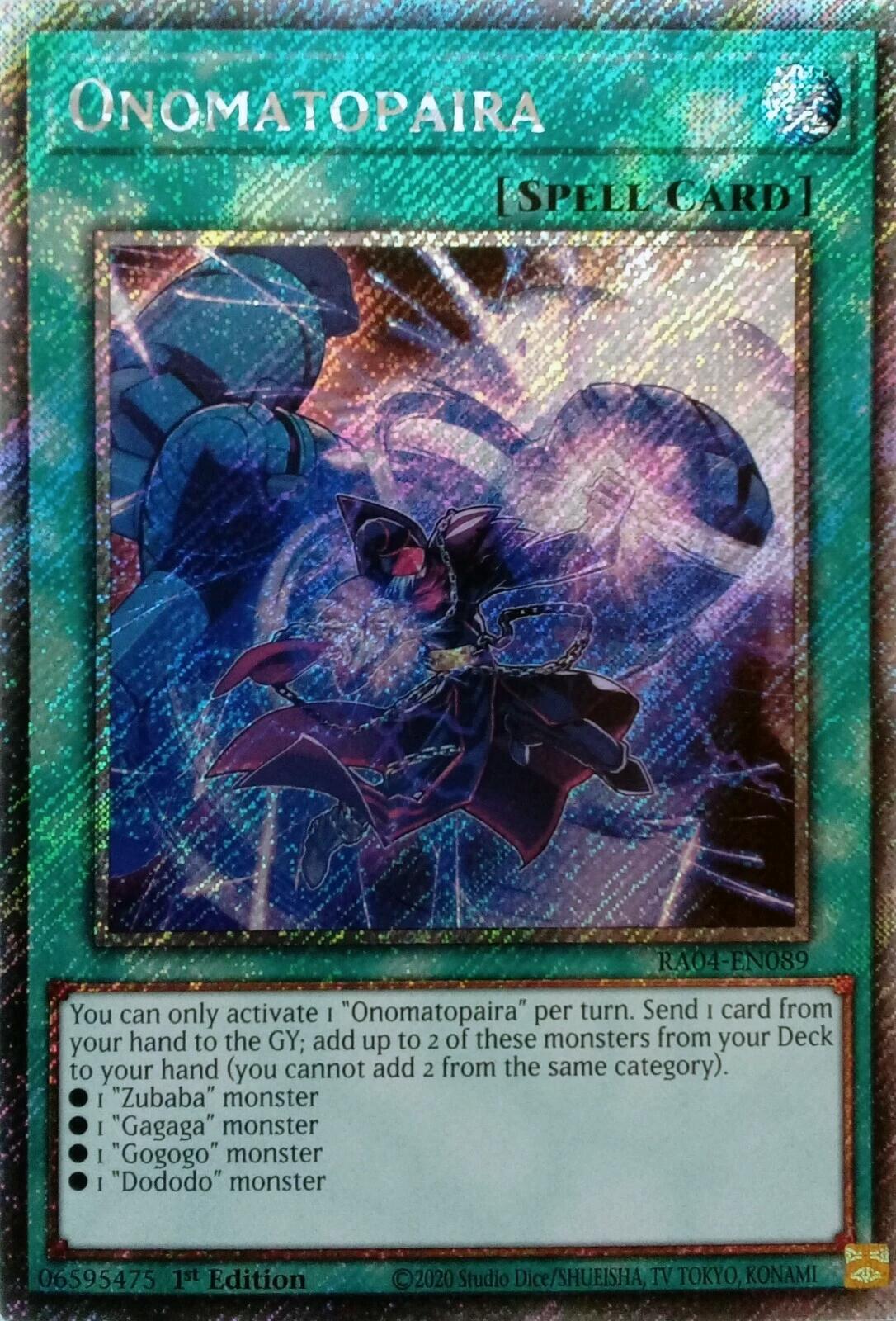 Onomatopaira [RA04-EN089] Platinum Secret Rare | Rock City Comics