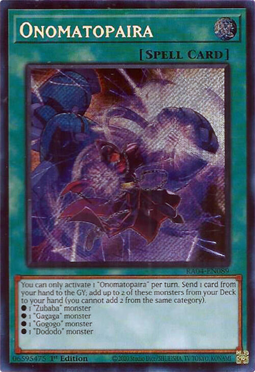 Onomatopaira [RA04-EN089] Secret Rare | Rock City Comics