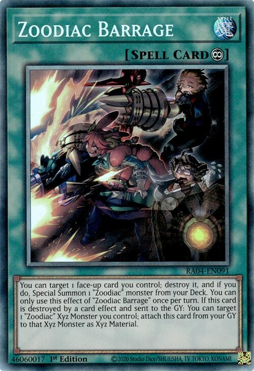 Zoodiac Barrage [RA04-EN091] Prismatic Collector's Rare | Rock City Comics