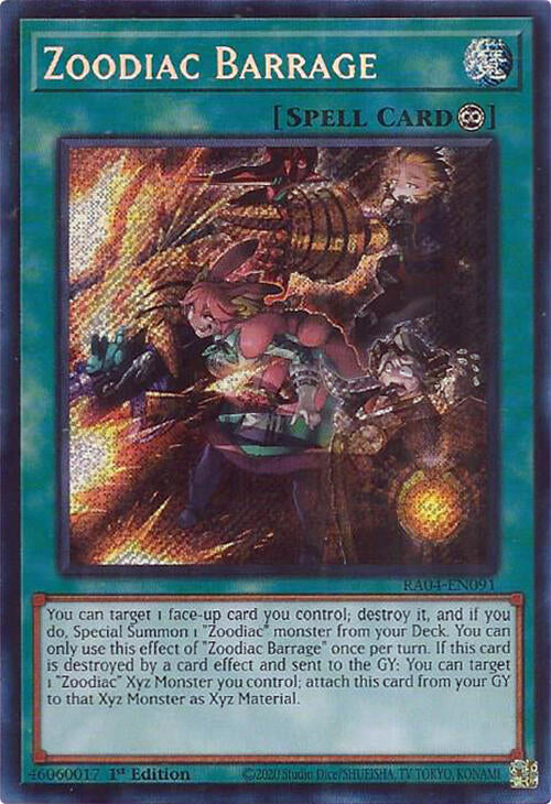 Zoodiac Barrage [RA04-EN091] Secret Rare | Rock City Comics