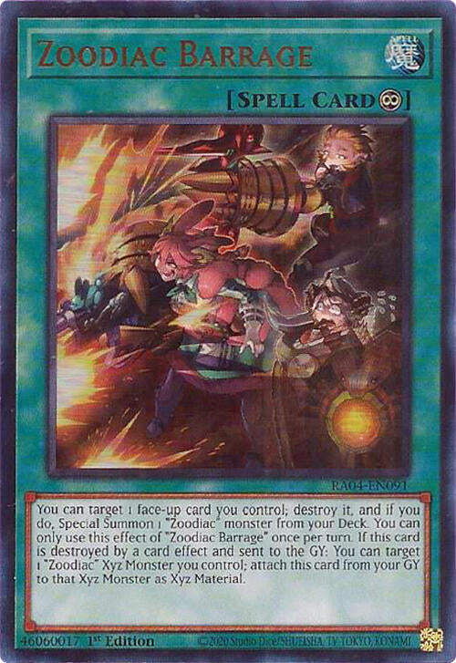 Zoodiac Barrage [RA04-EN091] Ultra Rare | Rock City Comics