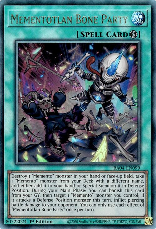 Mementotlan Bone Party [RA04-EN099] Prismatic Ultimate Rare | Rock City Comics