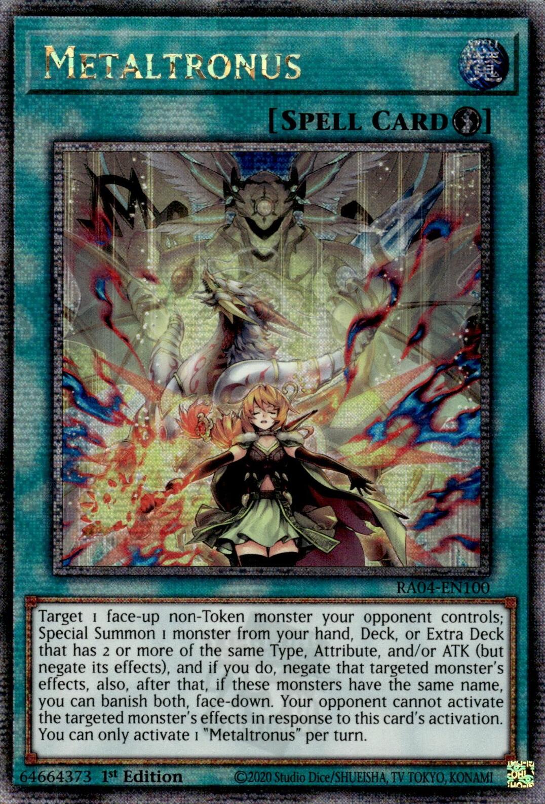 Metaltronus [RA04-EN100] Quarter Century Secret Rare | Rock City Comics