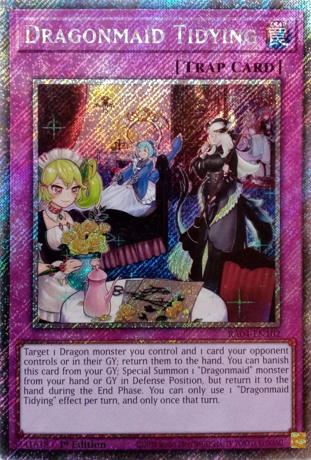 Dragonmaid Tidying [RA04-EN102] Platinum Secret Rare | Rock City Comics