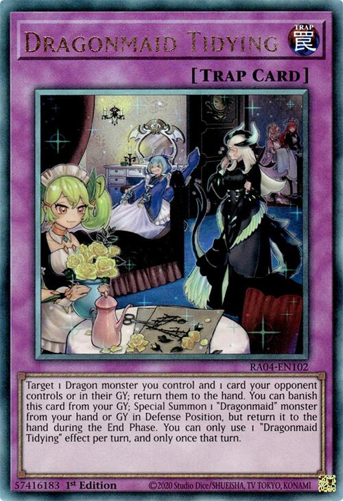 Dragonmaid Tidying [RA04-EN102] Prismatic Ultimate Rare | Rock City Comics