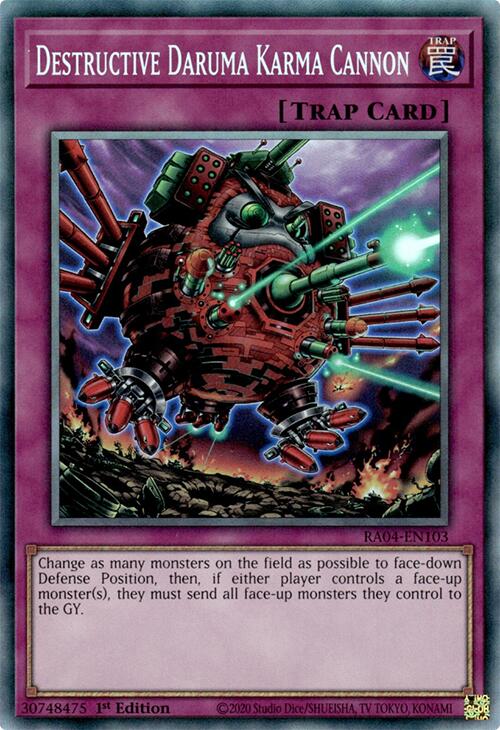 Destructive Daruma Karma Cannon [RA04-EN103] Prismatic Collector's Rare | Rock City Comics