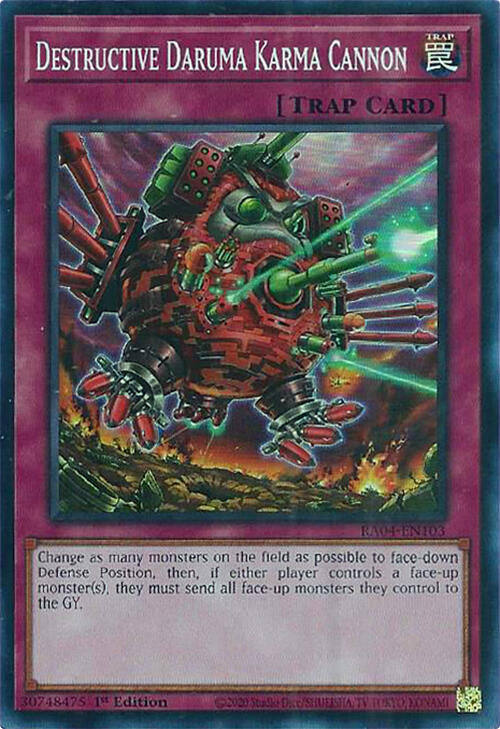 Destructive Daruma Karma Cannon [RA04-EN103] Super Rare | Rock City Comics