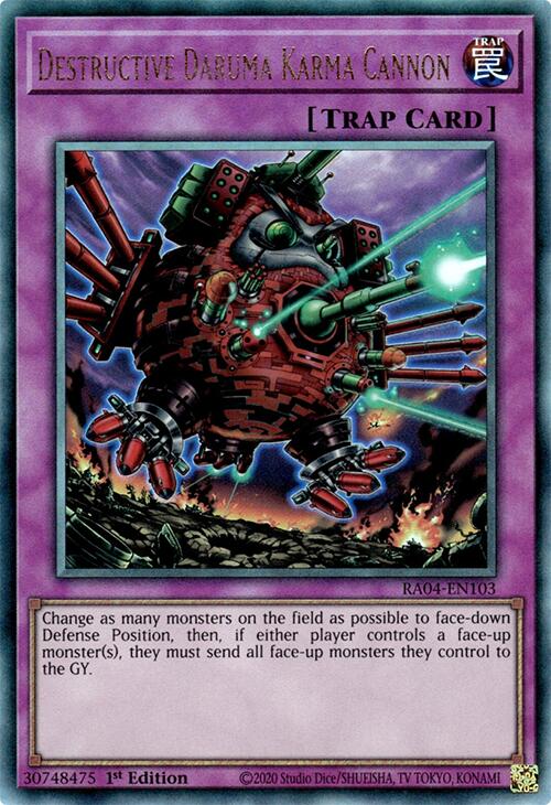 Destructive Daruma Karma Cannon [RA04-EN103] Prismatic Ultimate Rare | Rock City Comics