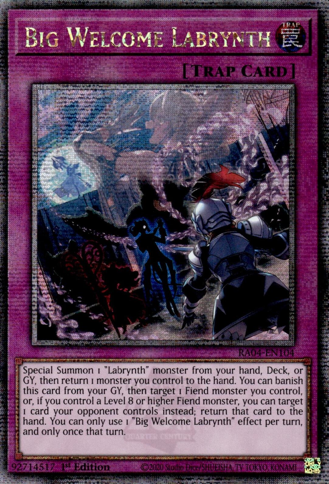 Big Welcome Labrynth [RA04-EN104] Quarter Century Secret Rare | Rock City Comics