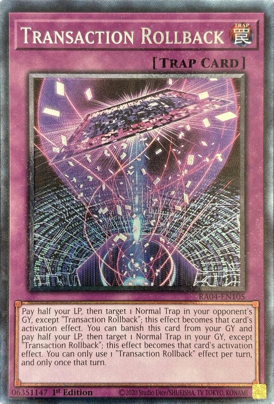 Transaction Rollback [RA04-EN105] Prismatic Collector's Rare | Rock City Comics