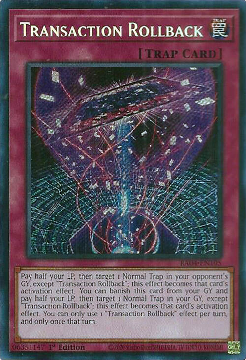 Transaction Rollback [RA04-EN105] Secret Rare | Rock City Comics