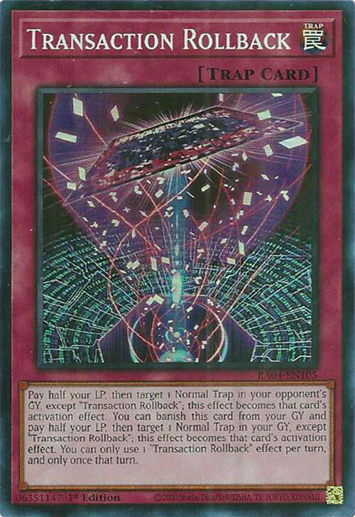 Transaction Rollback [RA04-EN105] Super Rare | Rock City Comics