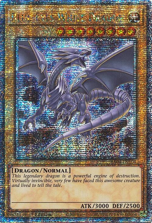 Blue-Eyes White Dragon (8th Art) [RA04-EN108] Quarter Century Secret Rare | Rock City Comics