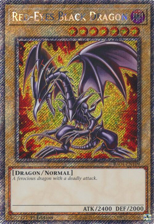 Red-Eyes Black Dragon (7th Art) [RA04-EN109] Platinum Secret Rare | Rock City Comics