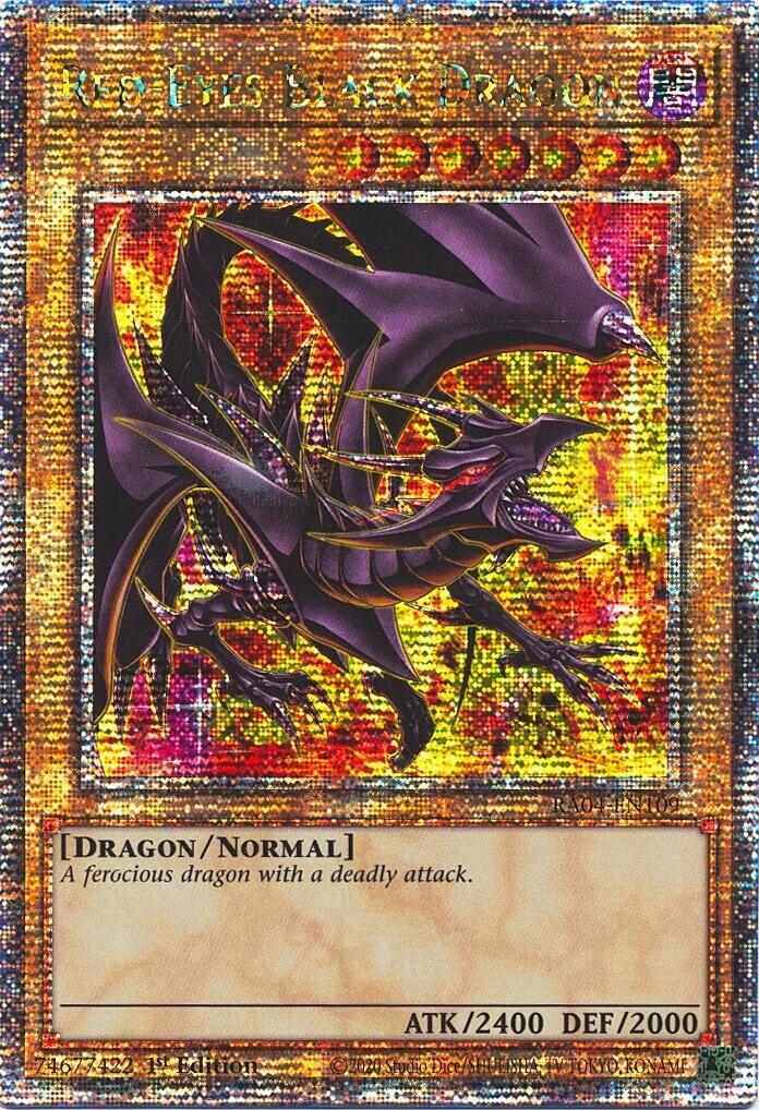 Red-Eyes Black Dragon (8th Art) [RA04-EN109] Quarter Century Secret Rare | Rock City Comics