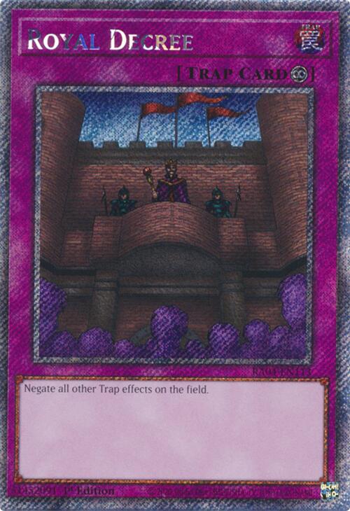 Royal Decree [RA04-EN113] Platinum Secret Rare | Rock City Comics