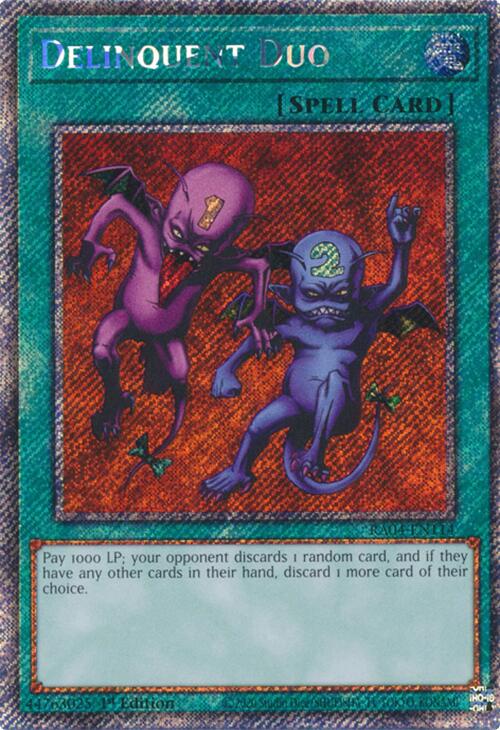 Delinquent Duo [RA04-EN114] Platinum Secret Rare | Rock City Comics