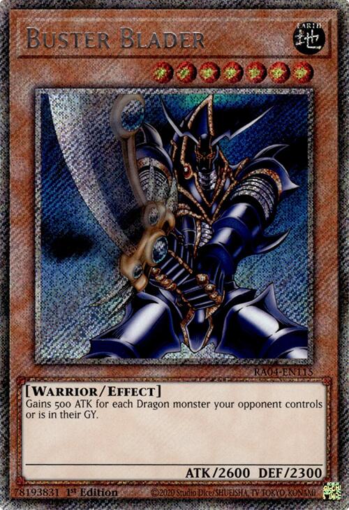 Buster Blader [RA04-EN115] Platinum Secret Rare | Rock City Comics