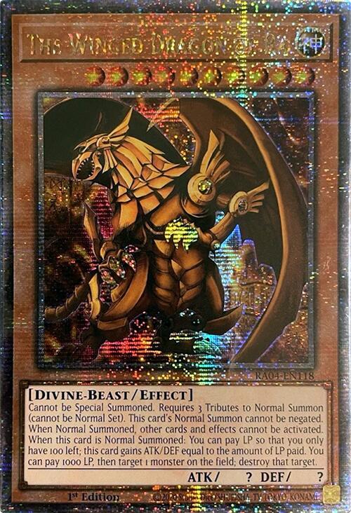 The Winged Dragon of Ra [RA04-EN118] Quarter Century Secret Rare | Rock City Comics
