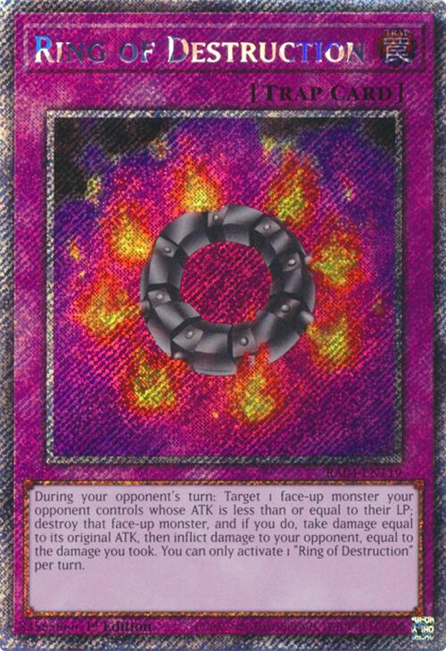Ring of Destruction [RA04-EN119] Platinum Secret Rare | Rock City Comics