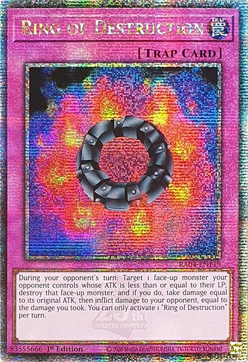 Ring of Destruction [RA04-EN119] Quarter Century Secret Rare | Rock City Comics