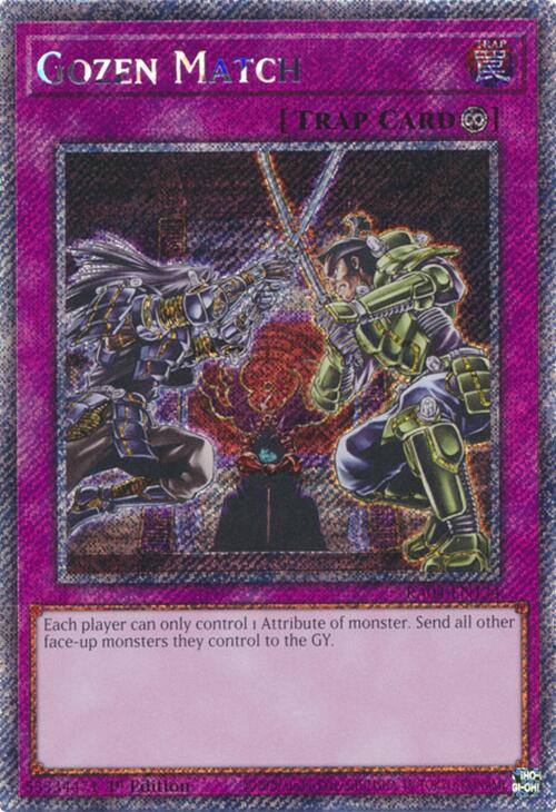 Gozen Match [RA04-EN134] Platinum Secret Rare | Rock City Comics