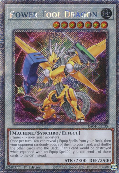 Power Tool Dragon [RA04-EN135] Platinum Secret Rare | Rock City Comics
