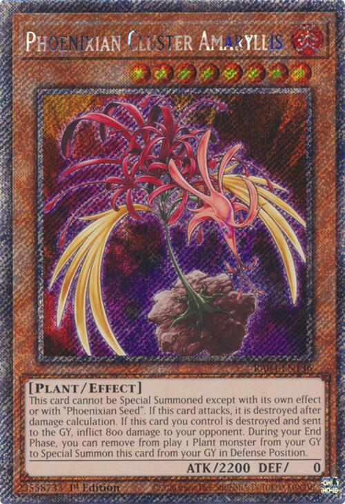 Phoenixian Cluster Amaryllis [RA04-EN136] Platinum Secret Rare | Rock City Comics
