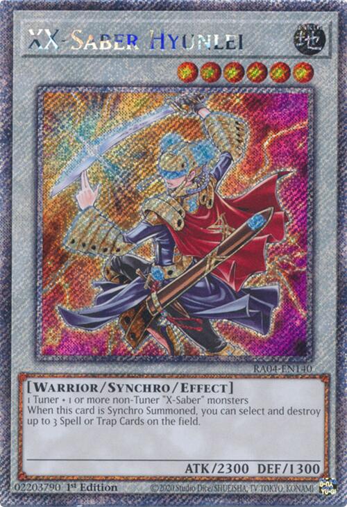XX-Saber Hyunlei [RA04-EN140] Platinum Secret Rare | Rock City Comics