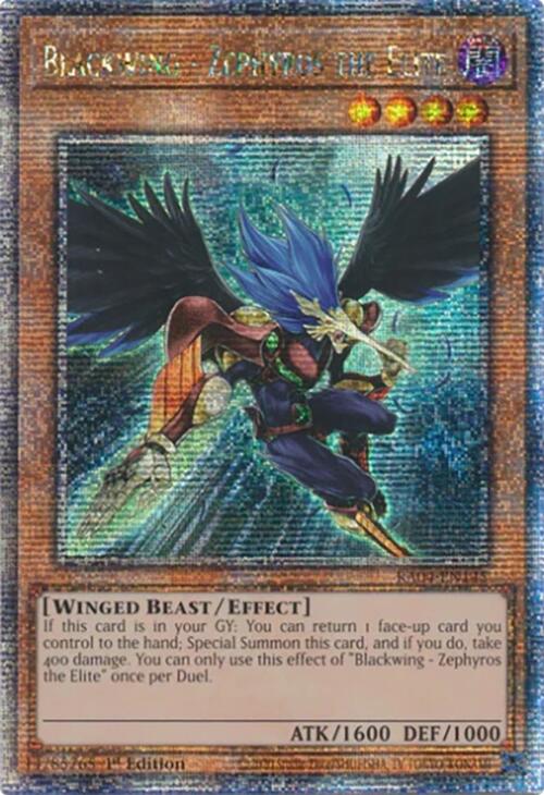 Blackwing - Zephyros the Elite [RA04-EN145] Quarter Century Secret Rare | Rock City Comics