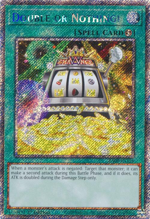 Double or Nothing! [RA04-EN156] Platinum Secret Rare | Rock City Comics