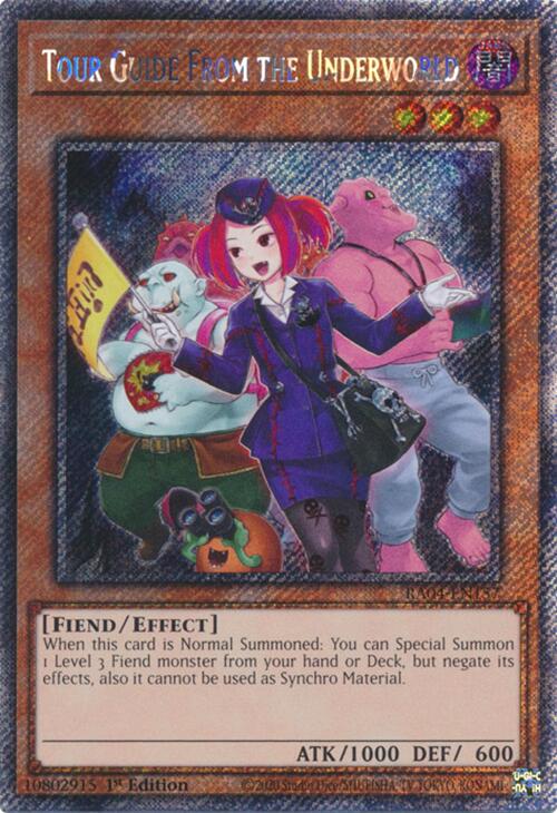 Tour Guide from the Underworld (Alternate Art) [RA04-EN157] Platinum Secret Rare | Rock City Comics