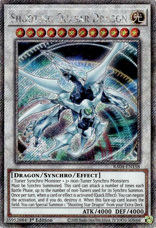 Shooting Quasar Dragon [RA04-EN158] Platinum Secret Rare | Rock City Comics
