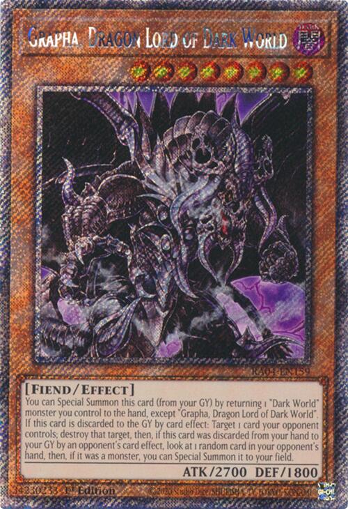 Grapha, Dragon Lord of Dark World [RA04-EN159] Platinum Secret Rare | Rock City Comics