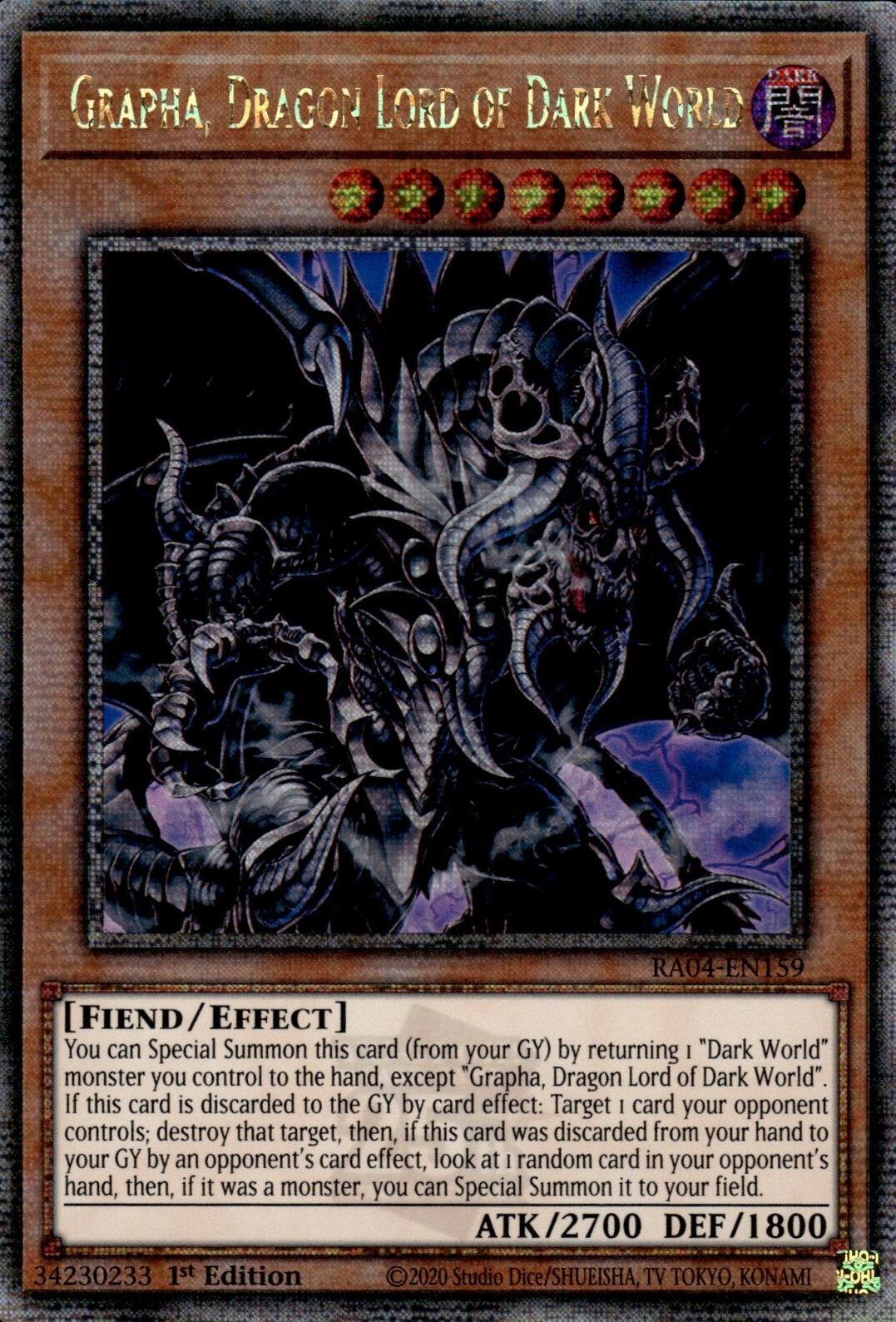 Grapha, Dragon Lord of Dark World [RA04-EN159] Quarter Century Secret Rare | Rock City Comics