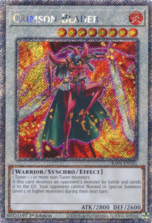 Crimson Blader [RA04-EN161] Platinum Secret Rare | Rock City Comics
