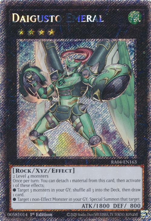 Daigusto Emeral [RA04-EN163] Platinum Secret Rare | Rock City Comics