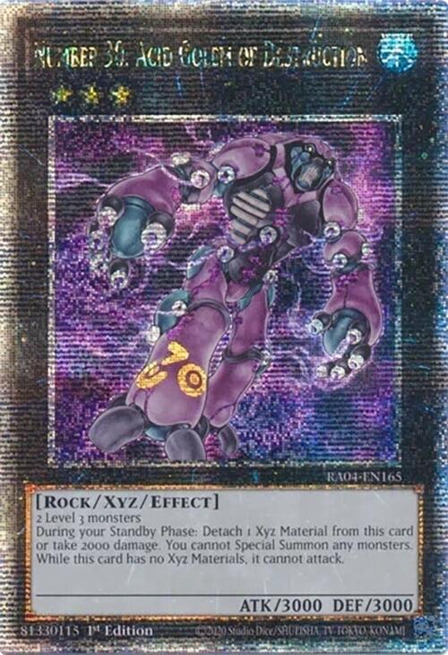 Number 30: Acid Golem of Destruction [RA04-EN165] Quarter Century Secret Rare | Rock City Comics