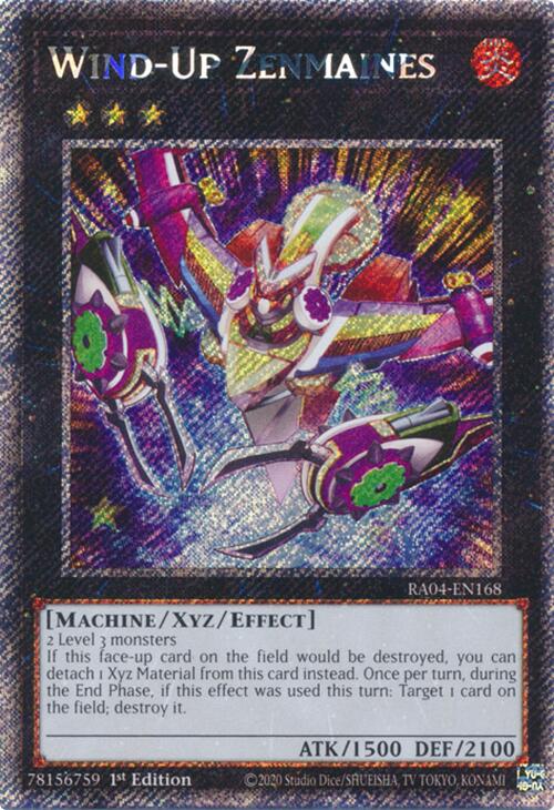 Wind-Up Zenmaines [RA04-EN168] Platinum Secret Rare | Rock City Comics