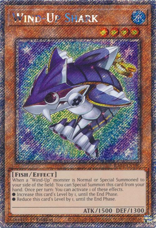 Wind-Up Shark [RA04-EN180] Platinum Secret Rare | Rock City Comics