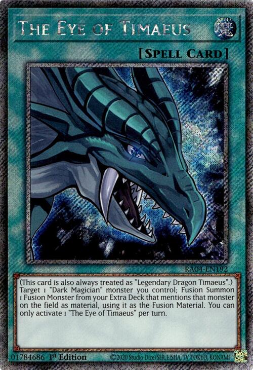 The Eye of Timaeus [RA04-EN192] Platinum Secret Rare | Rock City Comics