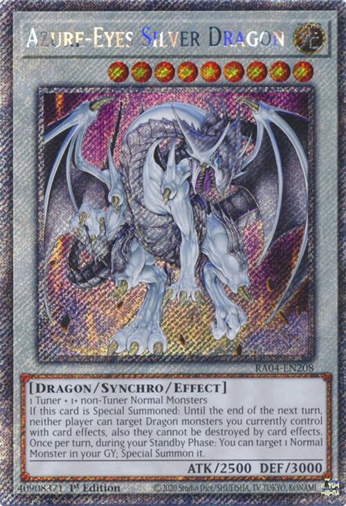 Azure-Eyes Silver Dragon [RA04-EN208] Platinum Secret Rare | Rock City Comics