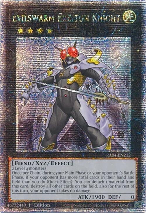 Evilswarm Exciton Knight [RA04-EN212] Quarter Century Secret Rare | Rock City Comics