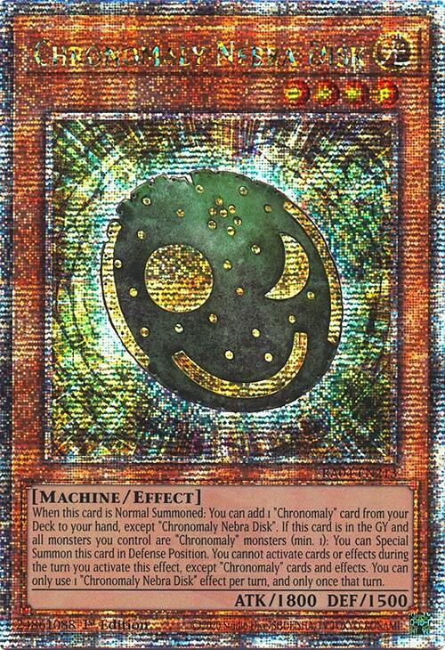 Chronomaly Nebra Disk [RA04-EN213] Quarter Century Secret Rare | Rock City Comics