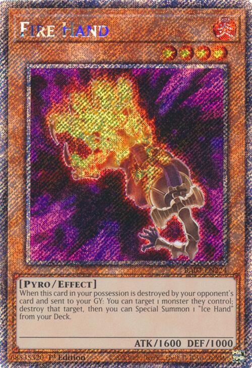 Fire Hand [RA04-EN224] Platinum Secret Rare | Rock City Comics