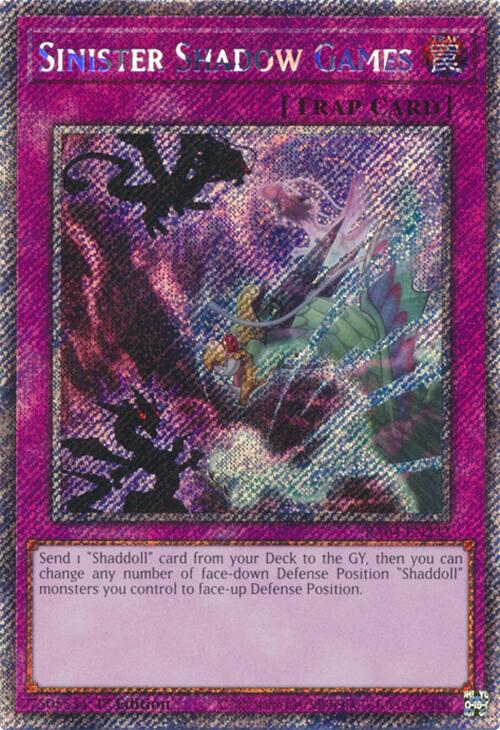 Sinister Shadow Games [RA04-EN232] Platinum Secret Rare | Rock City Comics