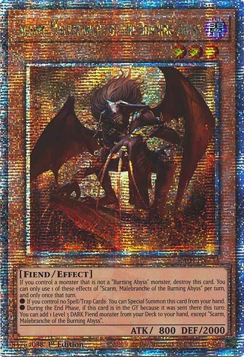 Scarm, Malebranche of the Burning Abyss [RA04-EN233] Quarter Century Secret Rare | Rock City Comics